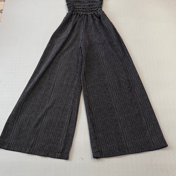 Max Studio Black and White Striped Jumpsuit - Picture 3 of 5